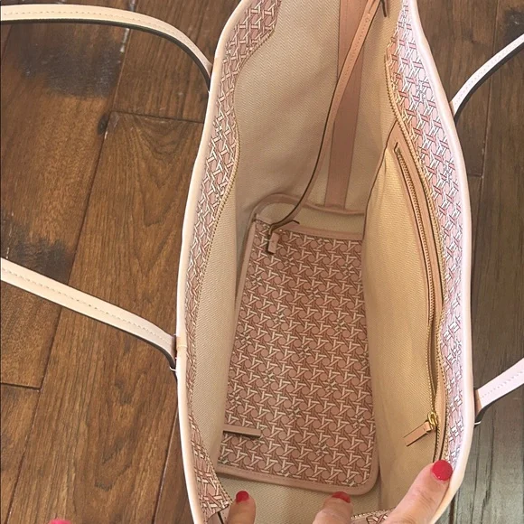 Tory Burch Pink Geometric Tote - Picture 2 of 4